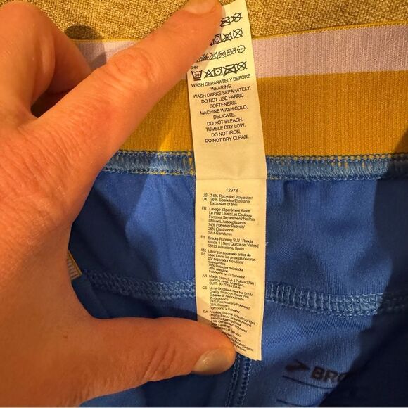 Brooks RUN WITHIN 7/8 TIGHTS Blue New Women's Workout Pants M - Picture 8 of 9